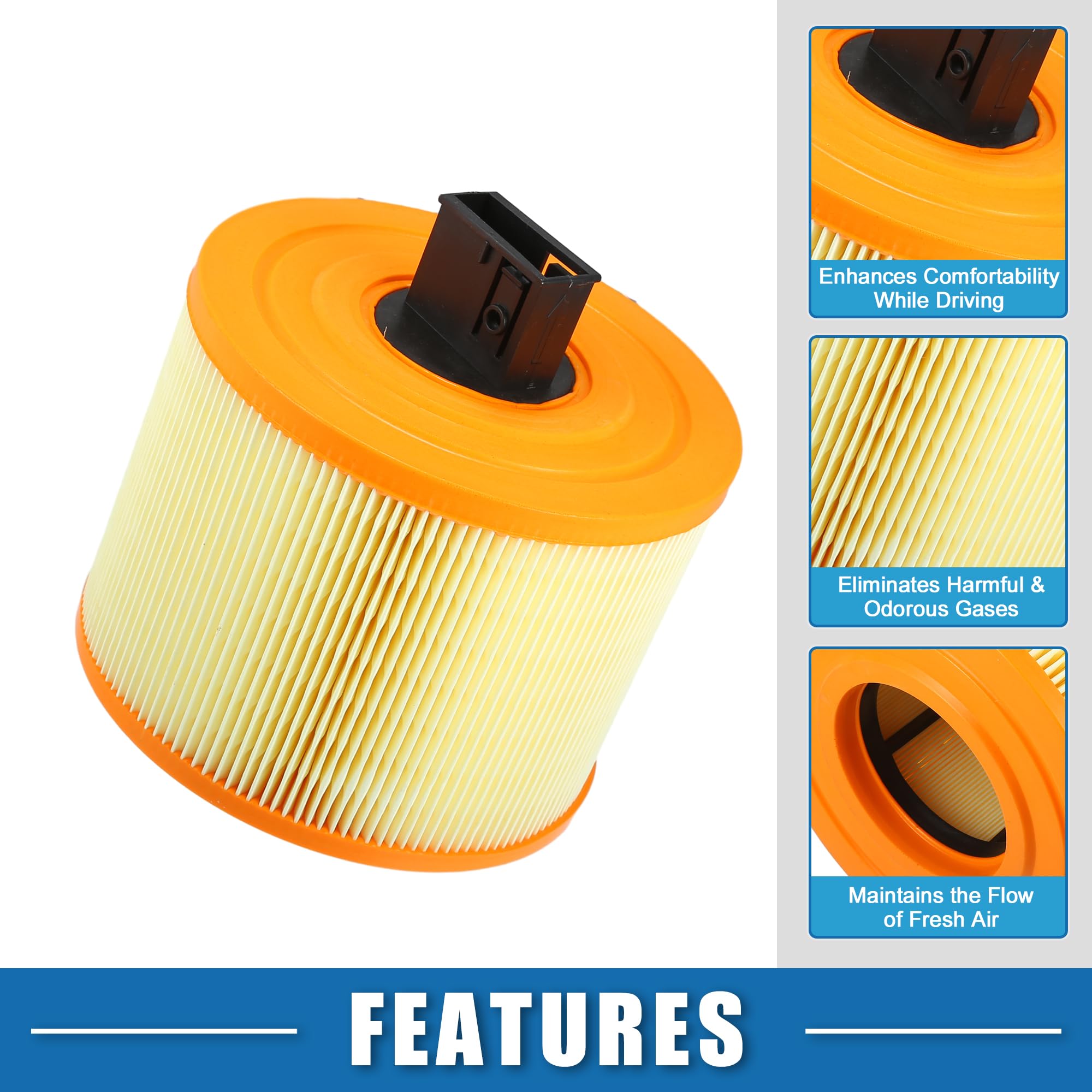 A ABSOPRO Filtro De Aire De Motor Para BMW E81 E87 130I 06-11 1pc | OE No. 13717536006, Poliuretano, Para BMW E82 125I 08-13, E90 323I 05-11 325I 06-11 330I 04-11 330Xi 05-08, E84 X1 09-15