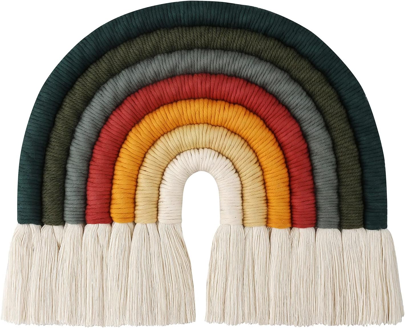 ZWA Rainbow Wall Hanging, Macrame Wall Art Decor for Nursery, Kids Room, Home