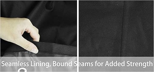 Miniatura 15 de Fundas para sillas de patio con respaldo alto, impermeables, resistentes y apilables para exteriores, fundas negras para muebles de patio, fundas