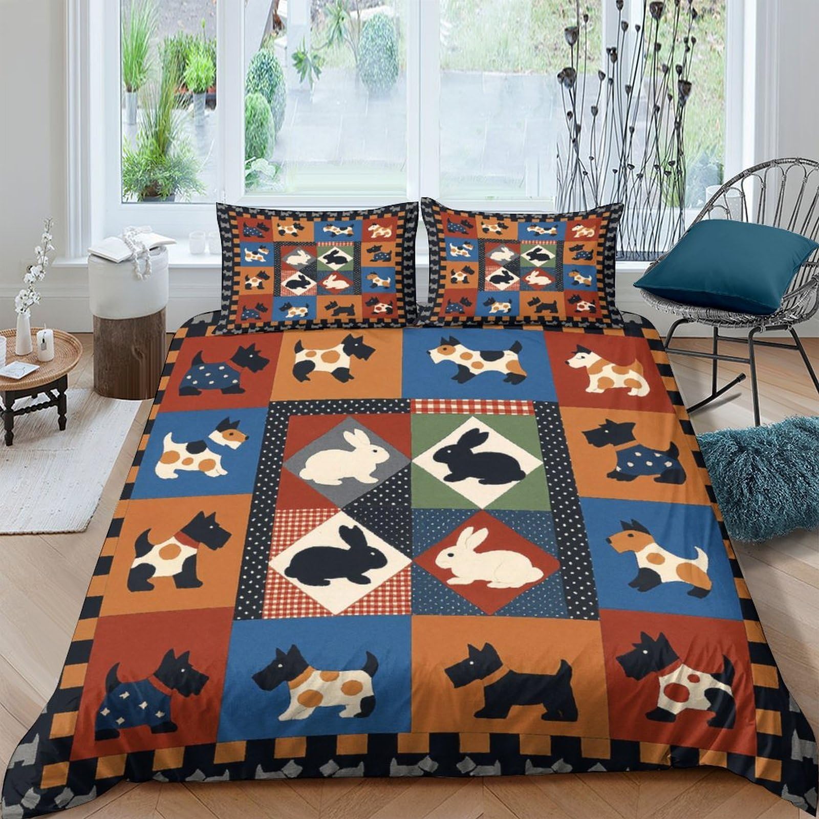 Ctjqhvkz Style-10 3D Printed Patchwork Cow Fitted Sheet Microfiber Soft Breathable Cartoon Animal Bed Cover For Bedroom Dorm Decor Single（135X200cm）