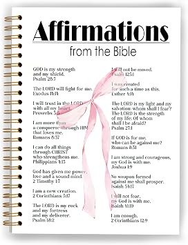 Coquette Pink Bow Christian Notebook, Affirmations from the Bible Journal, Prayer Journal for Woman, Church Notes Notebook, Scripture Hardcover Spiral Notebooks, 5.5x8.3 Inch