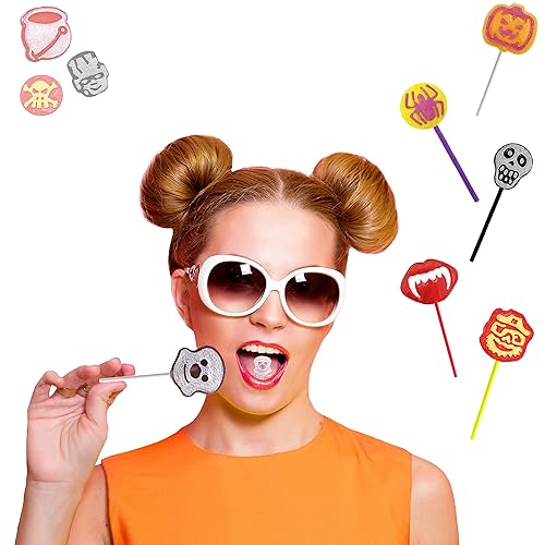 Miniatura 2 de Fruidles Caramelos de paletas de tatuaje de Halloween, paquete variado, rellenos de bolsas de fiesta, envueltos individualmente (1 libra)