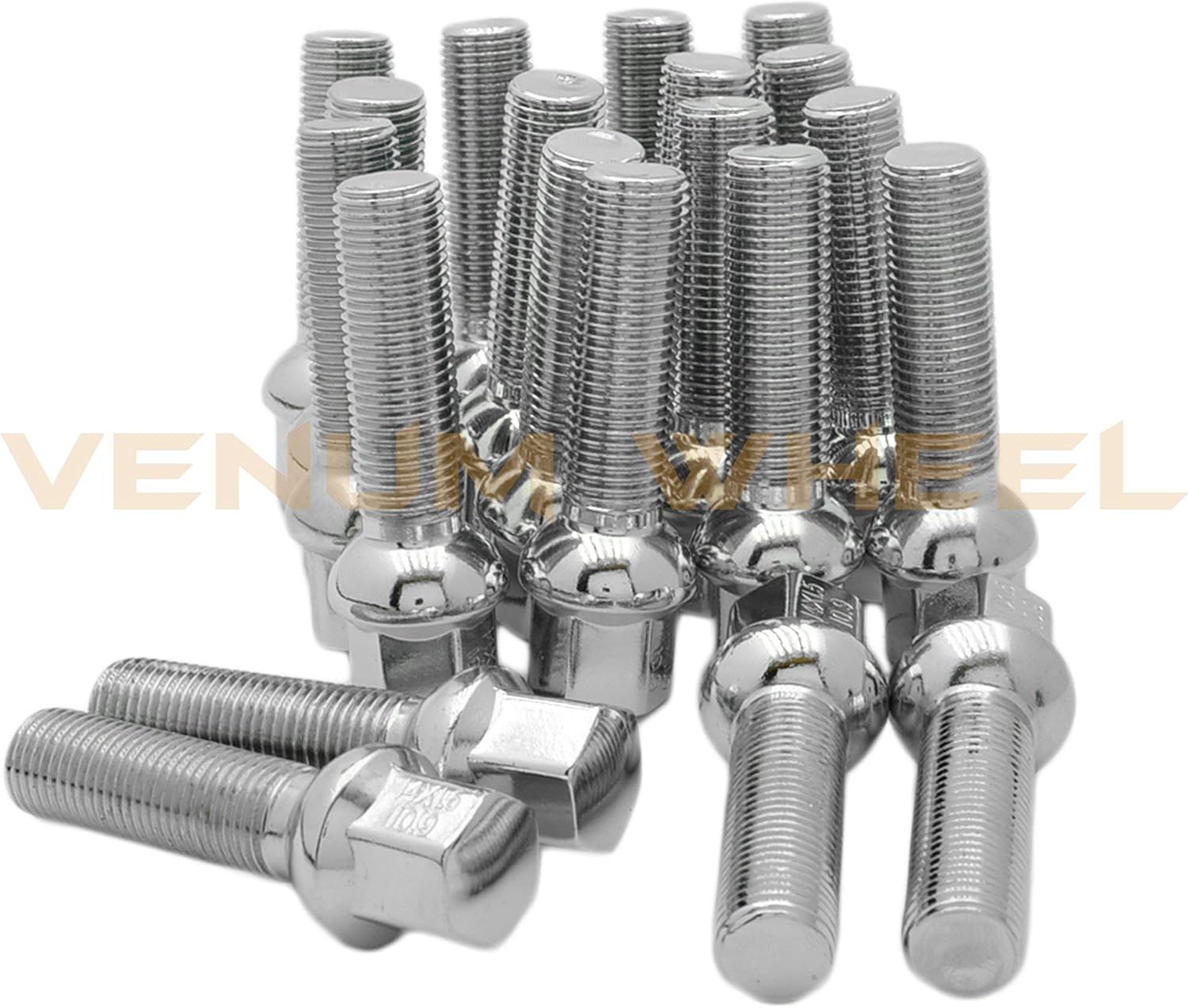 2 Pc Rear 10mm 5x112 Spacer Kit w/Extended Chrome Lug Bolts 12x1.5 Thread