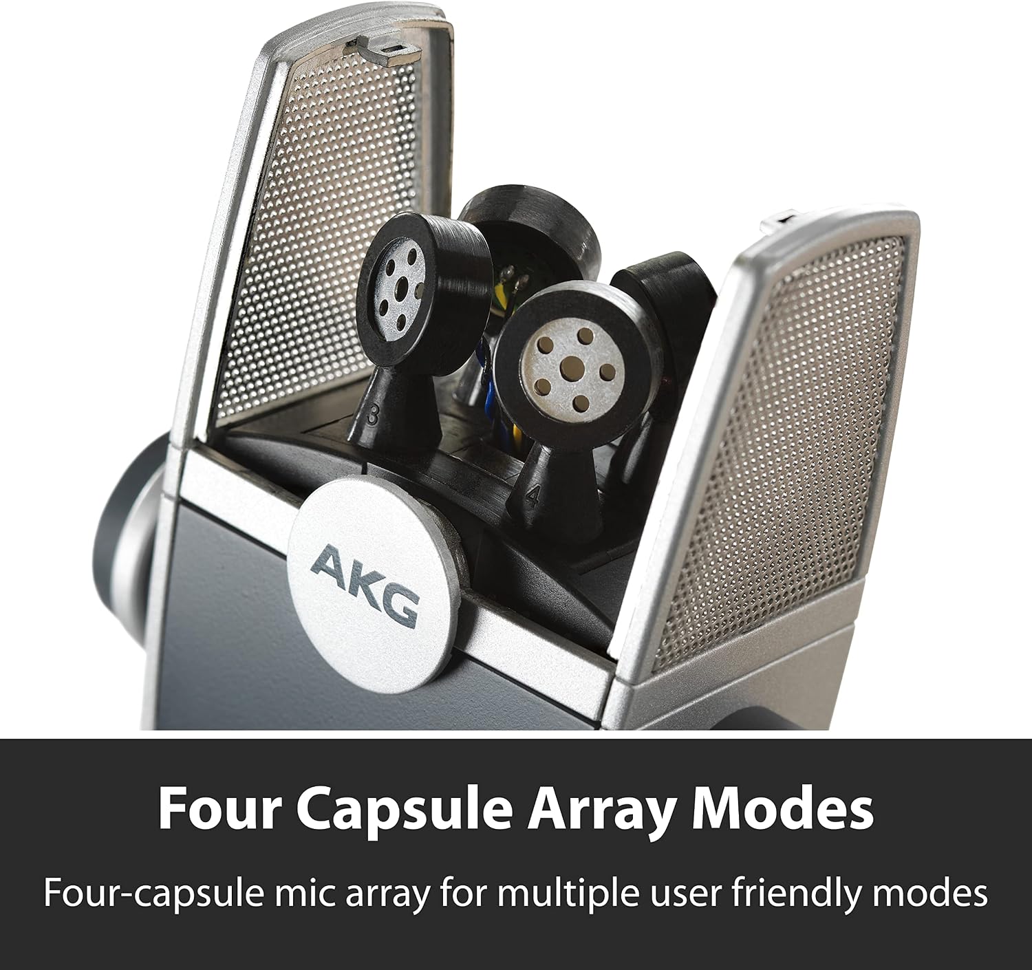 AKG Pro Audio Lyra Ultra-HD, Four Capsule, Multi-Capture Mode, USB-C Condenser Microphone for Recording and Streaming
