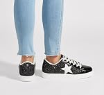 LUCKY STEP Fashion Star Glitter Sneakers.. ..Scintillant Bling Shiny Bedazzled Mariée Chaussures de mariée pour femmes