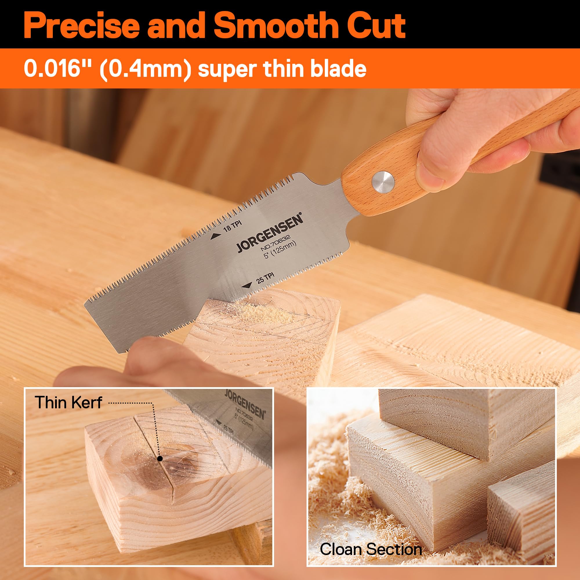 Jorgensen Japanese Flush Cut Saw - 5 Inch -7