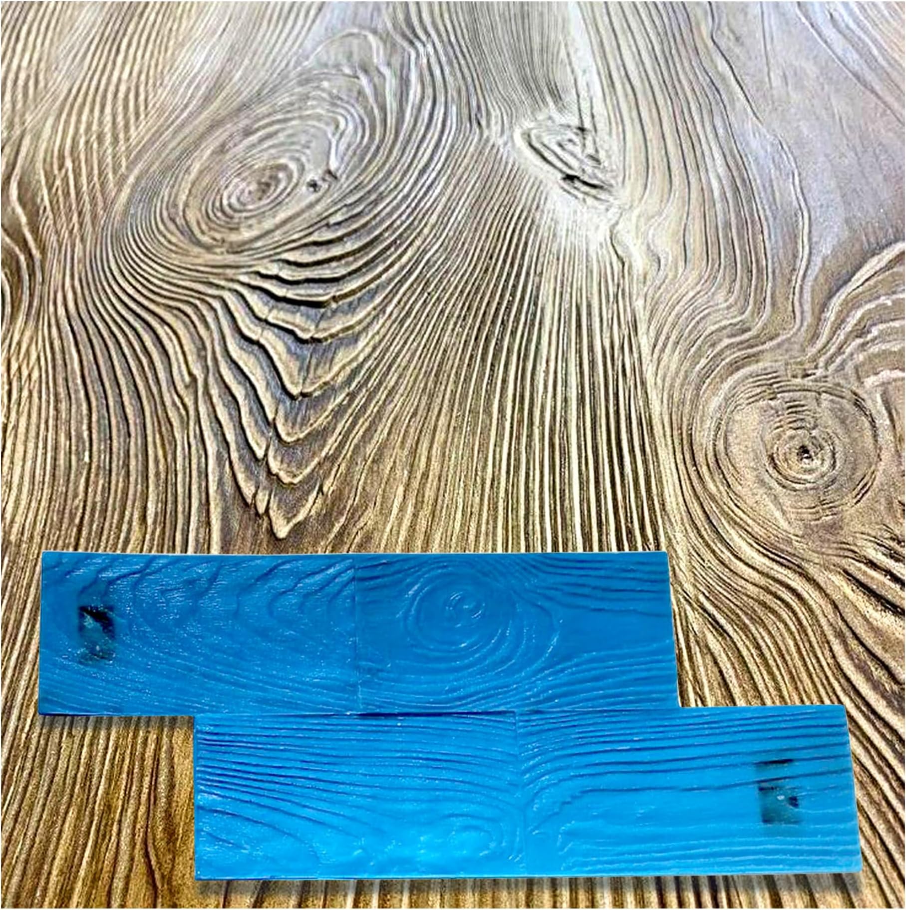 Concrete texture stamp POLYURETHANE mat printing on cement Board WOODEN PLANK