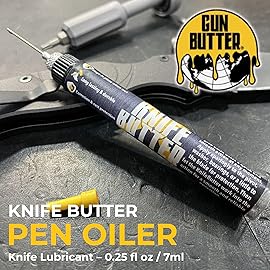 Knife Butter Pen Oiler - Oil for Blades, Synthetic Pocket Knife Lubricant, Knife Honing Oil for Cleaning Knives, Premium Knife Lubricant for Blade Care, Precision Oiler Pen (1/4 fl oz)
