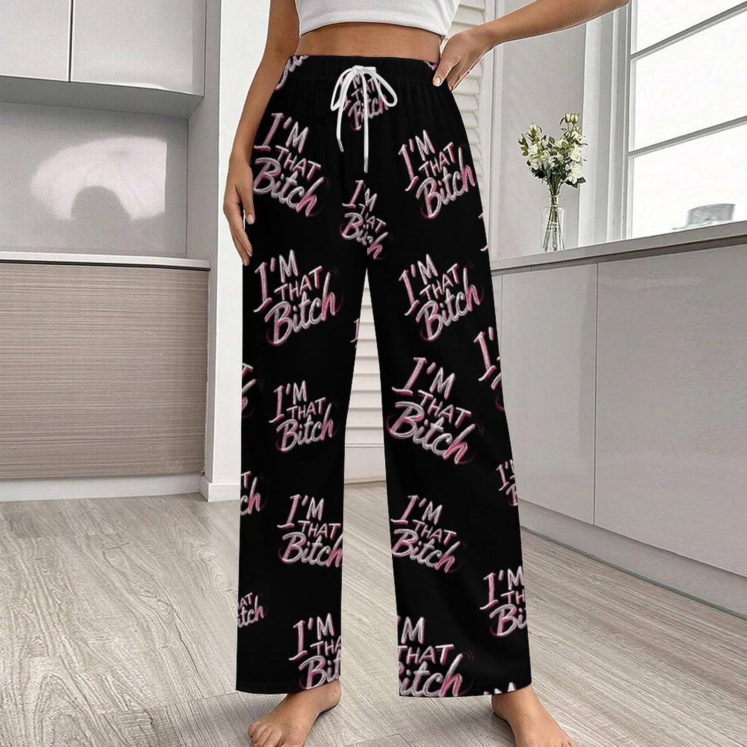 I‘m That Bitch Women’s Pajama Pants Comfy Lounge Pj Bottoms Sleepwear with Pockets And Drawstring