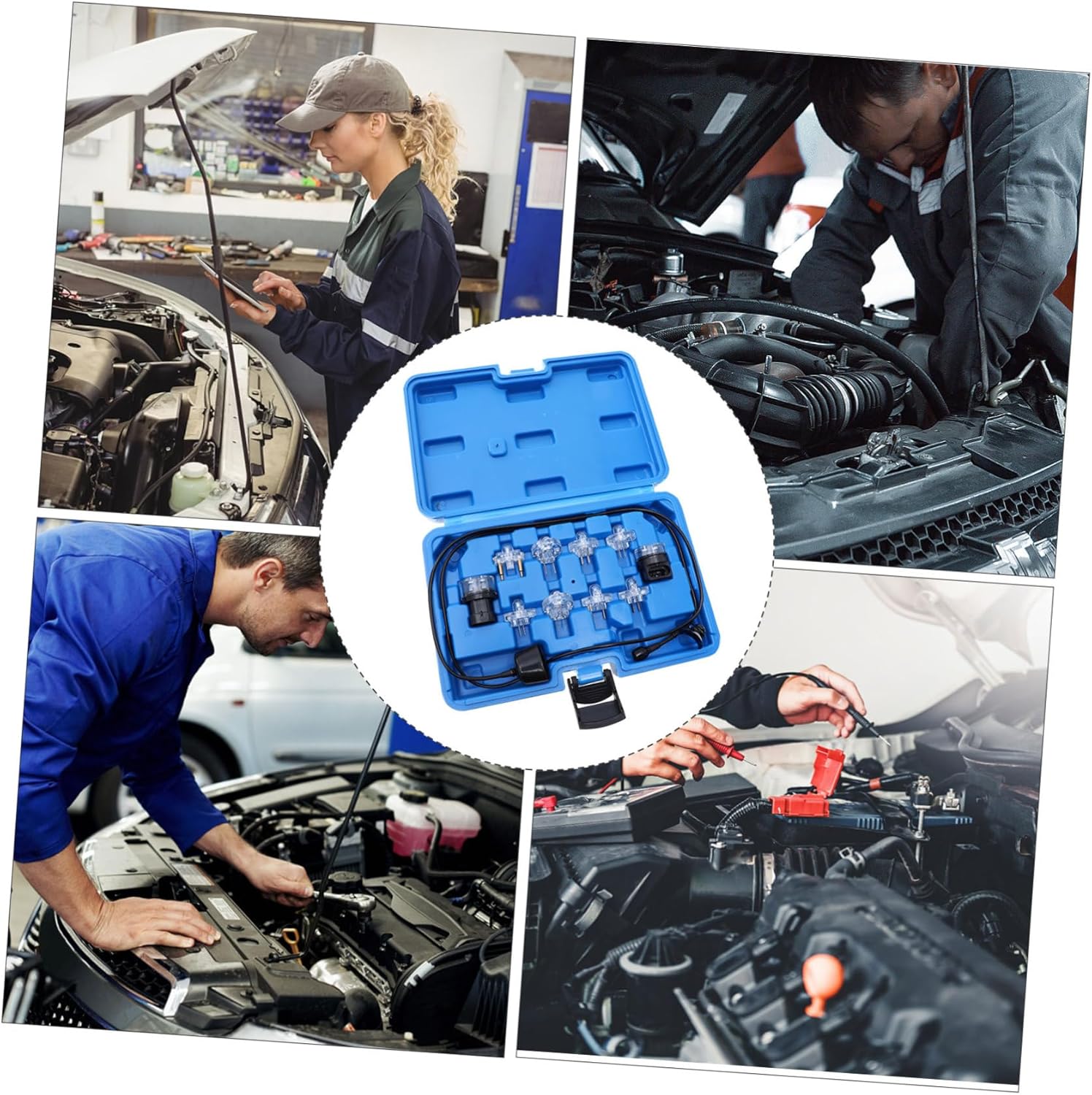 11-Piece Car Circuit Test Light and Fuel Injector Testing Kit Multi-Function Automotive Maintenance Tools for Efficient Diagnostics and Inspection