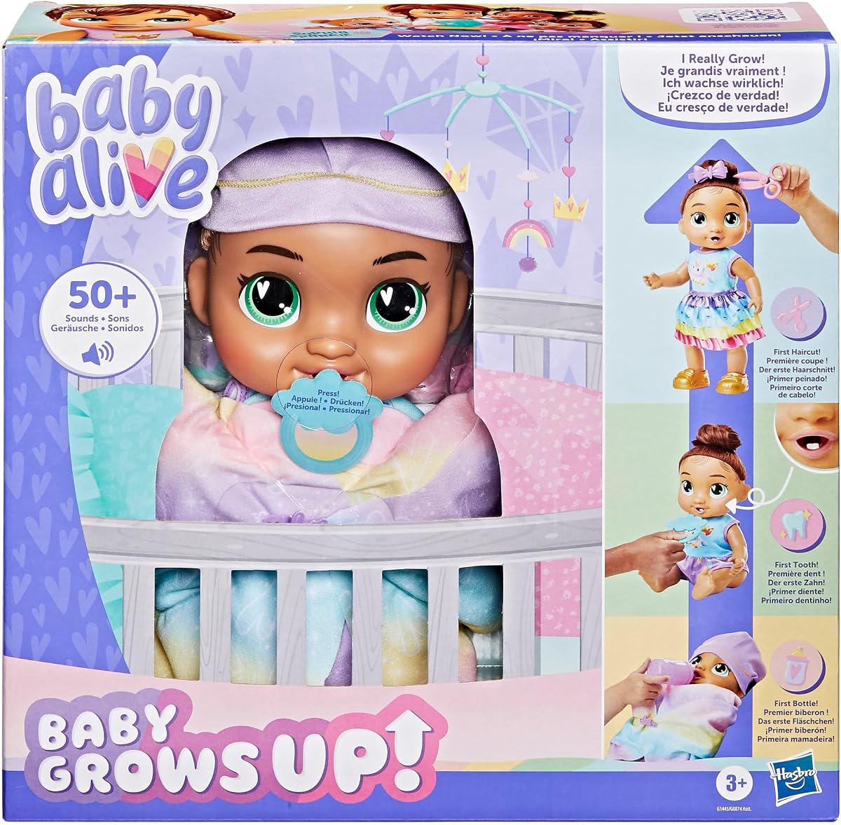 Baby Grows Up, Sophia Sparkle, Milestones and Baby's First Tooth, Interactive Doll for Girls and Boys Ages 3+