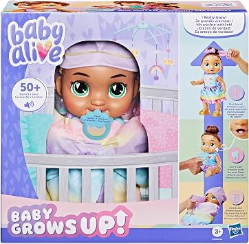 Baby Alive Baby Grows Up, Sophia Sparkle, Milestones and Babys First Tooth, Interactive Doll for Girls and Boys Ages 3+