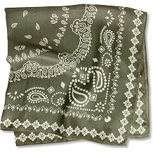 LumiSyne Bandana Head Scarf For Men Women Cotton Linen Feeling Vintage Paisley Pattern Warm Breathable Square Scarf Multifunctional Neckerchief Neck Scarf Headband Hairband Face Mask Shawl 68 x 68 cm