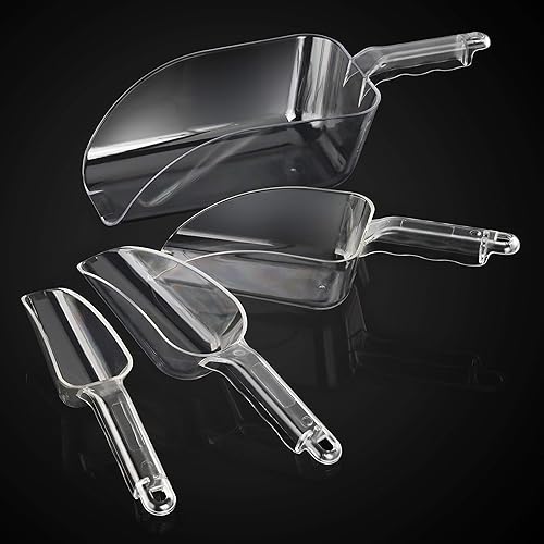 Miniatura 4 de New Star Foodservice 34387 Cuchara de hielo de plástico de policarbonato transparente 6 onzas