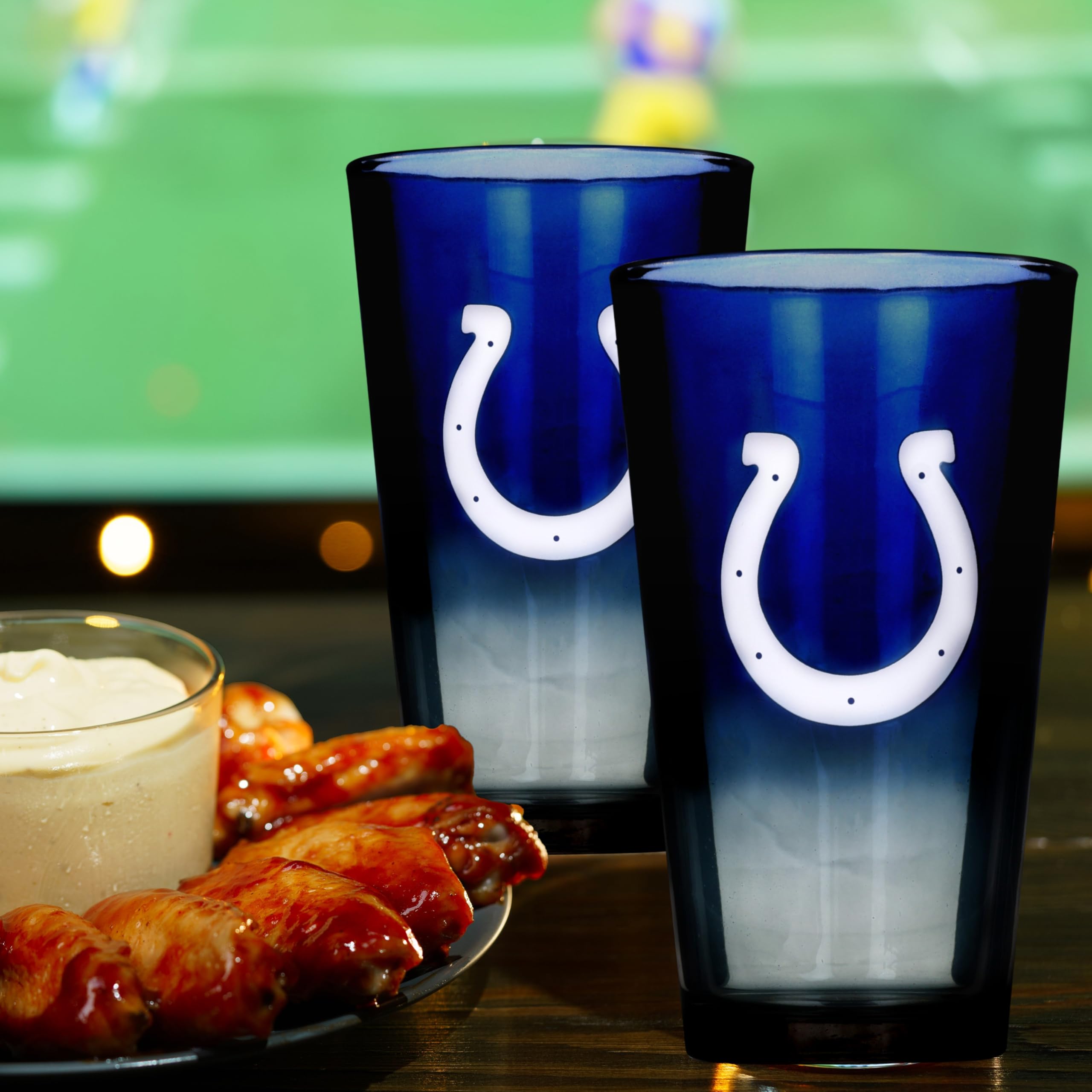 NFL Ombre Pint Glasses - Indianapolis Colts (2-Pack) -8
