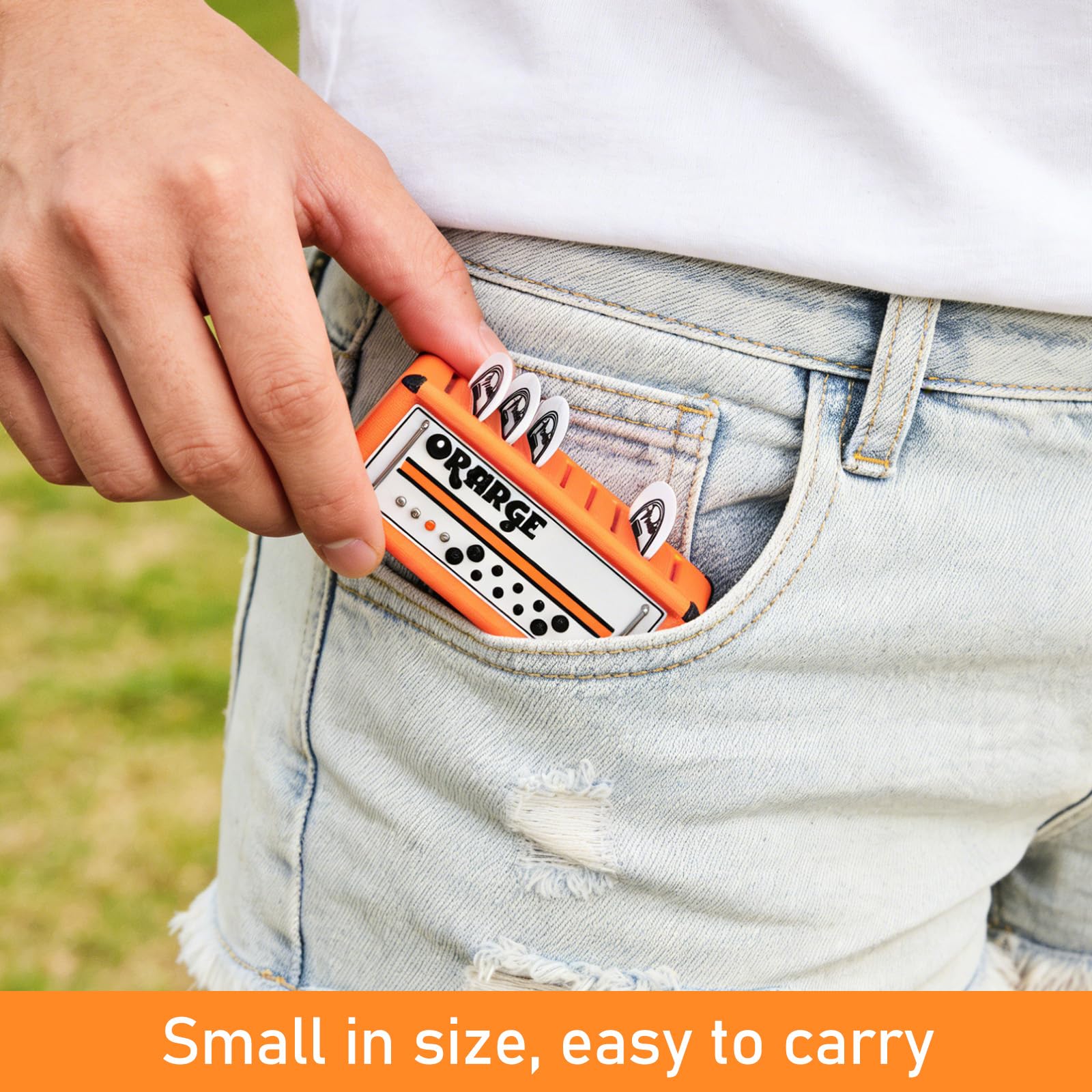 Uchwyt na gitarę, stylowy organizer z 9 przegródkami, skórzane etui i zawieszka na gitarę, brązowy