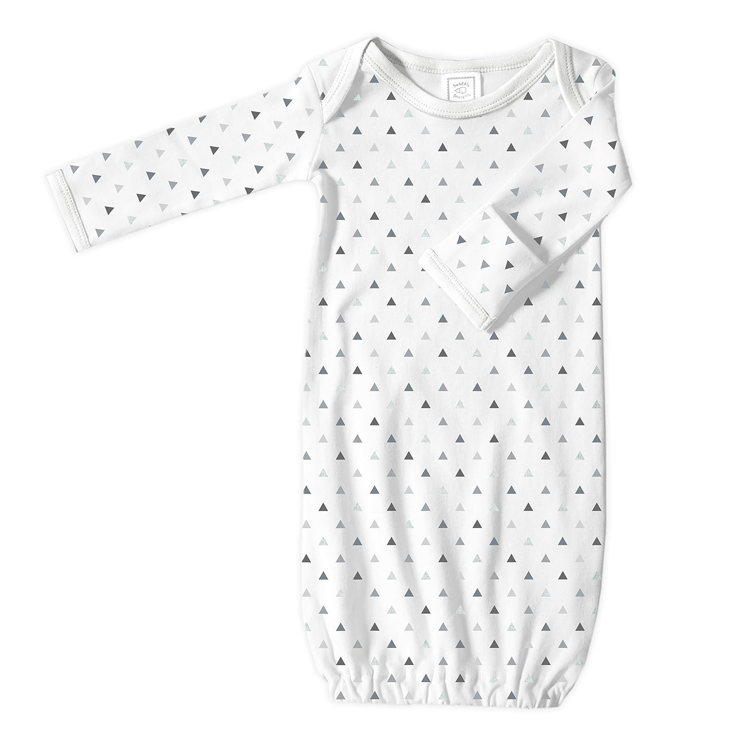 SwaddleDesigns Softest Cotton Baby Gown with Foldover Mitten Cuffs for Infant Boy and Girl, Tiny Arrows, Black, Small, 3-6 Months : Clothing, Shoes & Jewelry