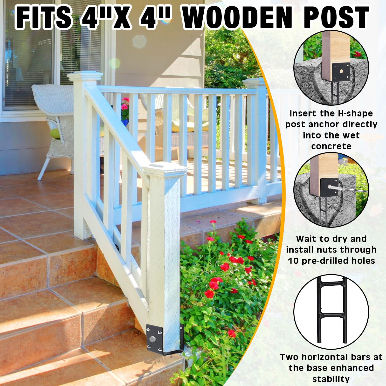 Wood Railing Post Anchors