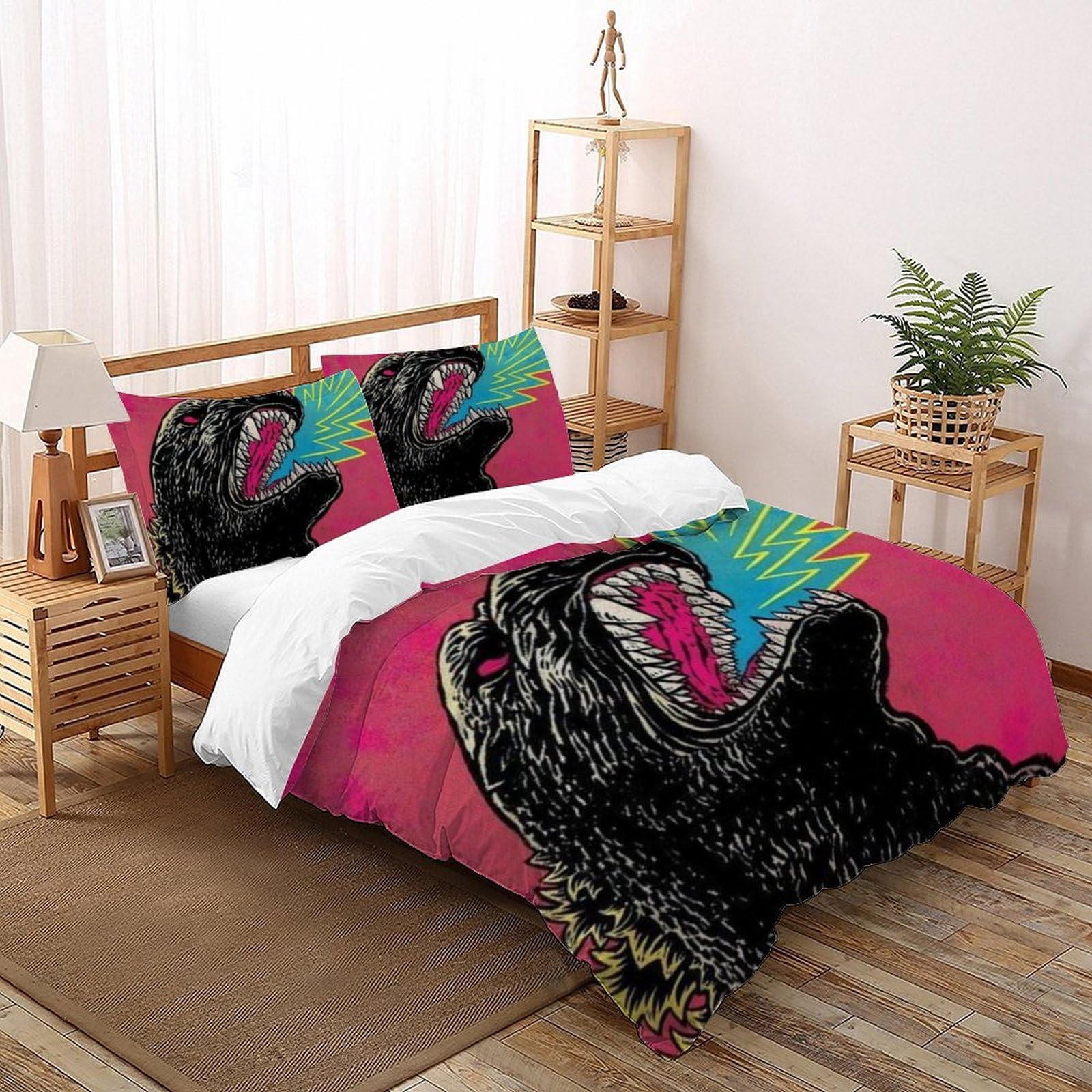 Housse de couette dinosaures grand lit pour créer un espace de jeu et de sommeil d'enfant