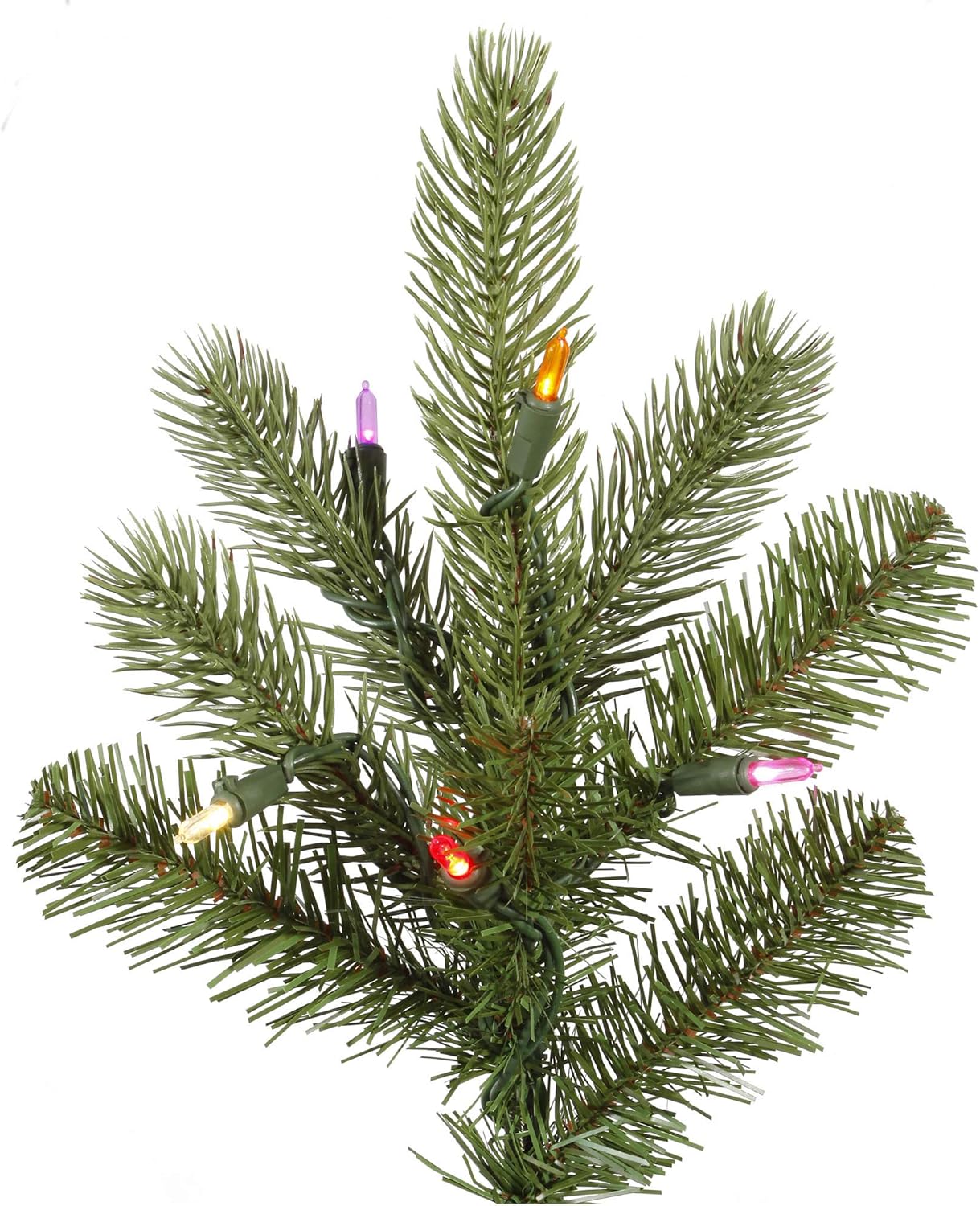 Vickerman 6.5' King Spruce Artificial Christmas Tree, Multi-Colored Dura-Lit® LED Lights - Lifelike Indoor Seasonal Home Decor - Maintenance Free Faux Spruce Christmas Tree