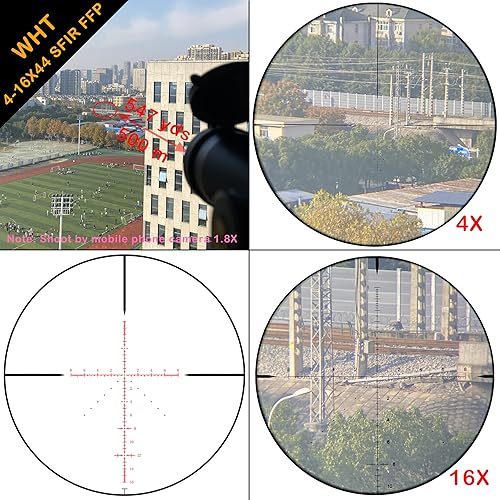 Miniatura 2 de WestHunter Optics WHT SFIR FFP Series - Riflescopio compacto de 110 mil, primer avión focal de iluminación roja, retícula de vidrio grabado, tubo de