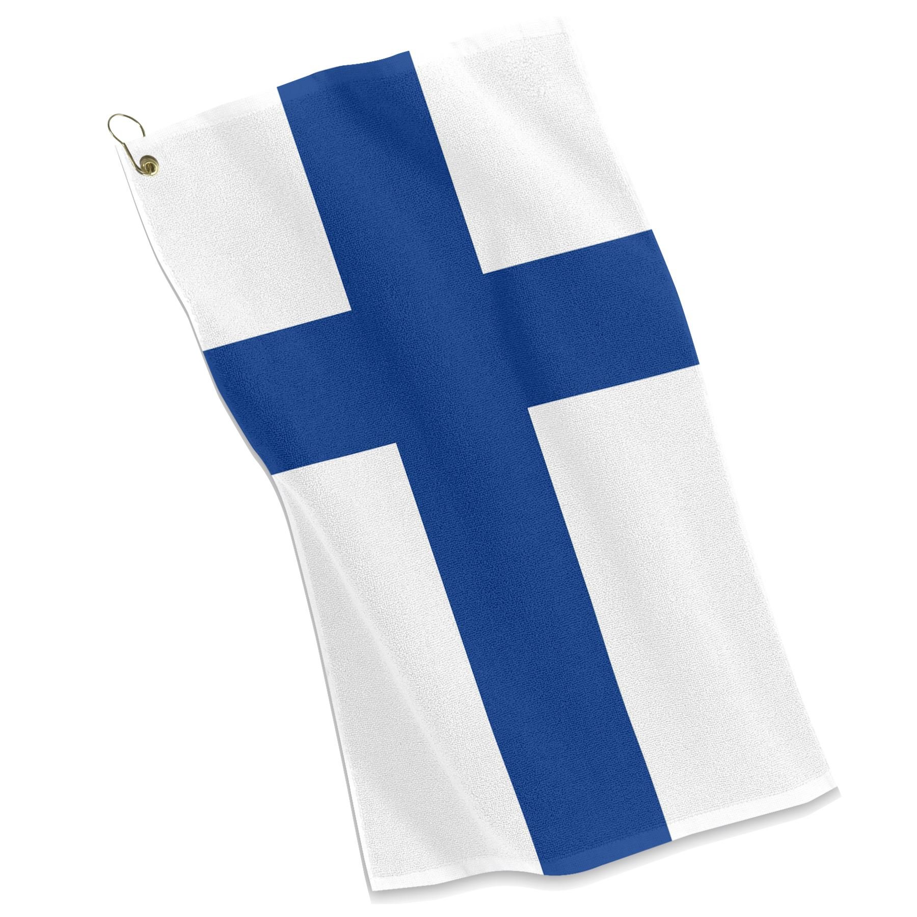 ExpressItBest Golf/Sports Towel - Flag of Finland - Finnish
