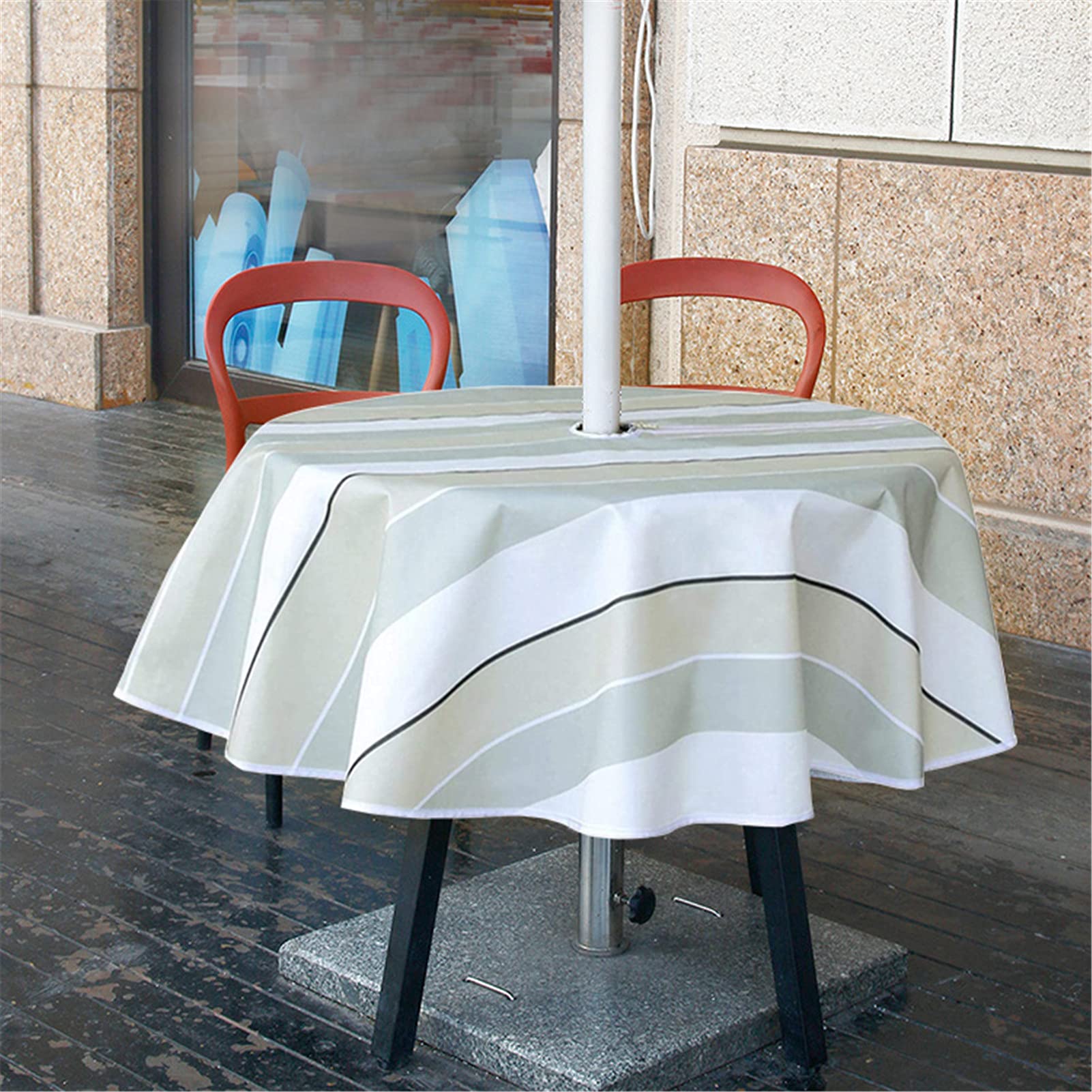 Nappe Extérieure Imperméable Avec Trou Parasol - Rectangle 150x213cm - Anti-Tache Avec Sac De Rangement