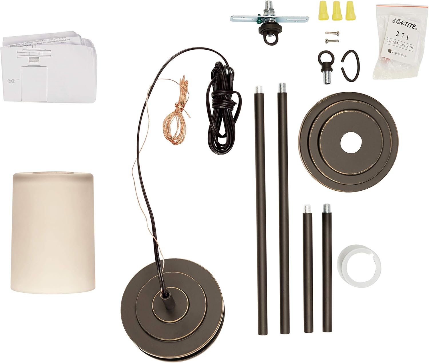 Kichler Hendrik 7.5" 1 Light Mini Pendant with Light Umber Etched Glass Olde Bronze®