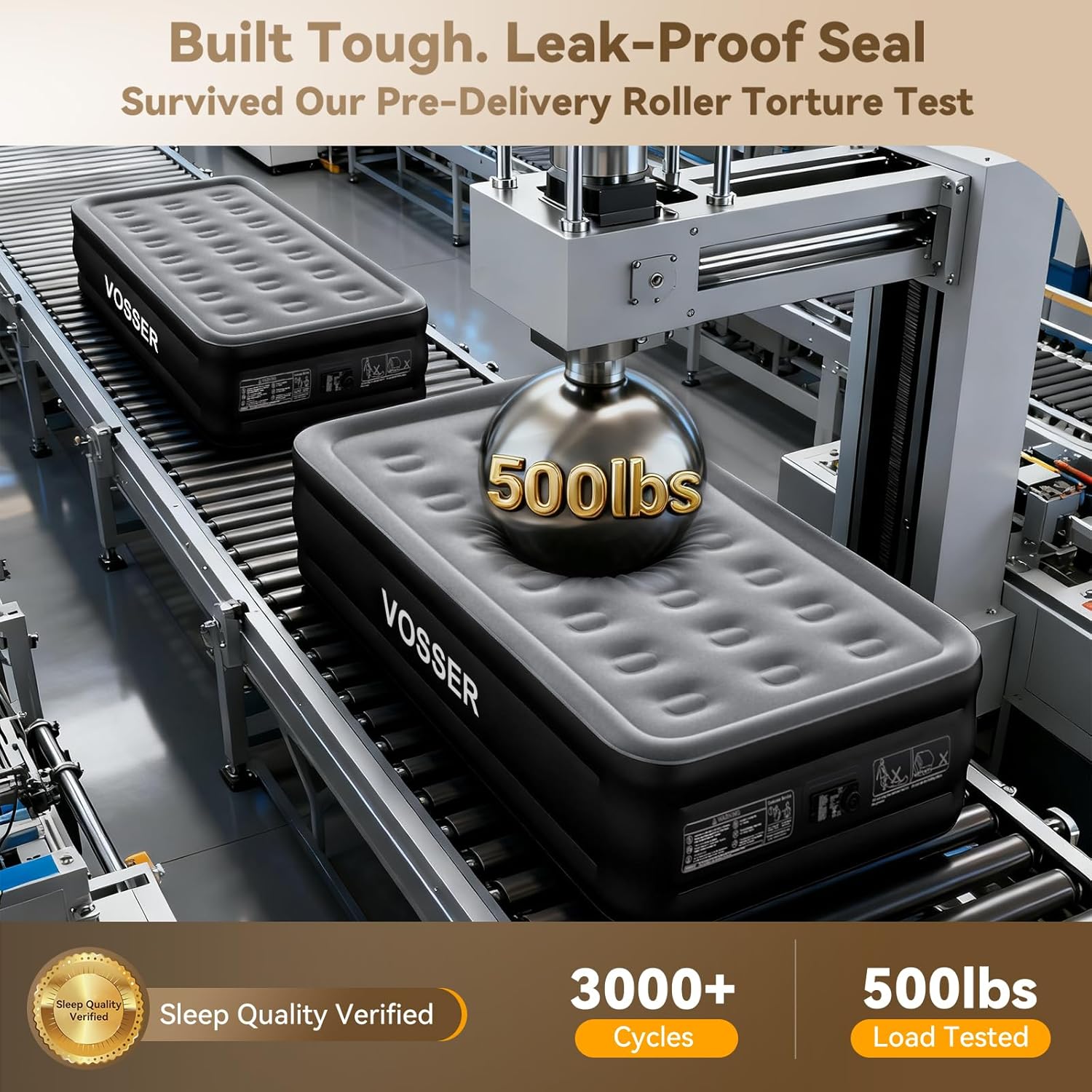 Air Mattress Twin with Built in Pump,18” Raised Blow Up Mattress,Inflatable Mattress in 2 Mins,Single Twin Size Air Mattress for Home,Floor&Camping, Air Bed for Adults,330LB Max,Black - Image 5