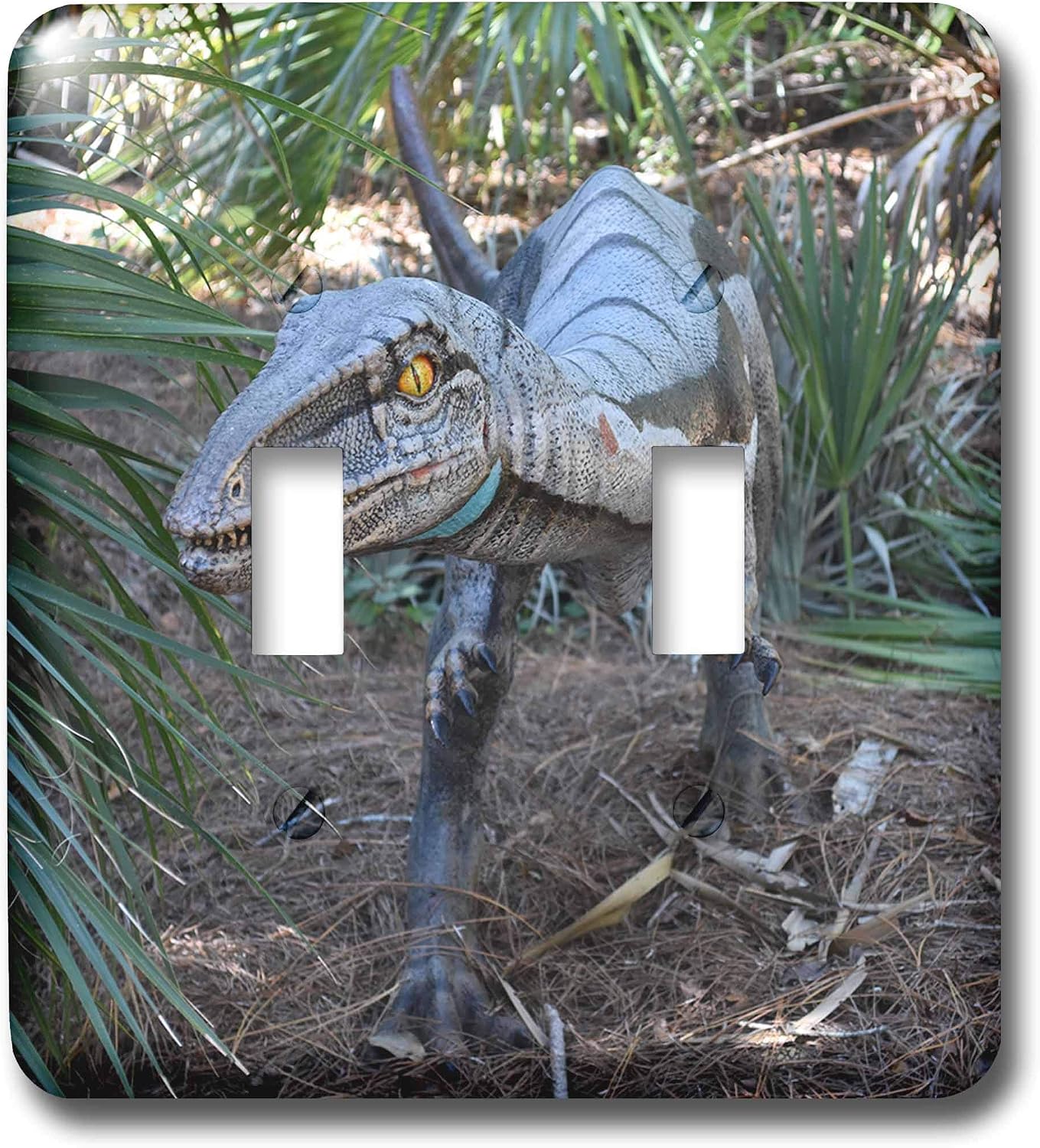 3dRose Double Toggle Switch Small carnivourous dino dinosaur (lsp_294909_2)
