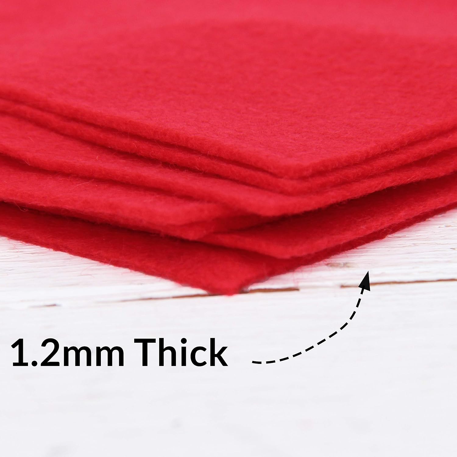 Threadart Premium Felt Roll - 12" x 10yd - Red | Soft Wool-Like Feel | 1.2mm Thick Fabric for DIY Crafts, Sewing, Crafting Projects | Compatible with Cricut Maker