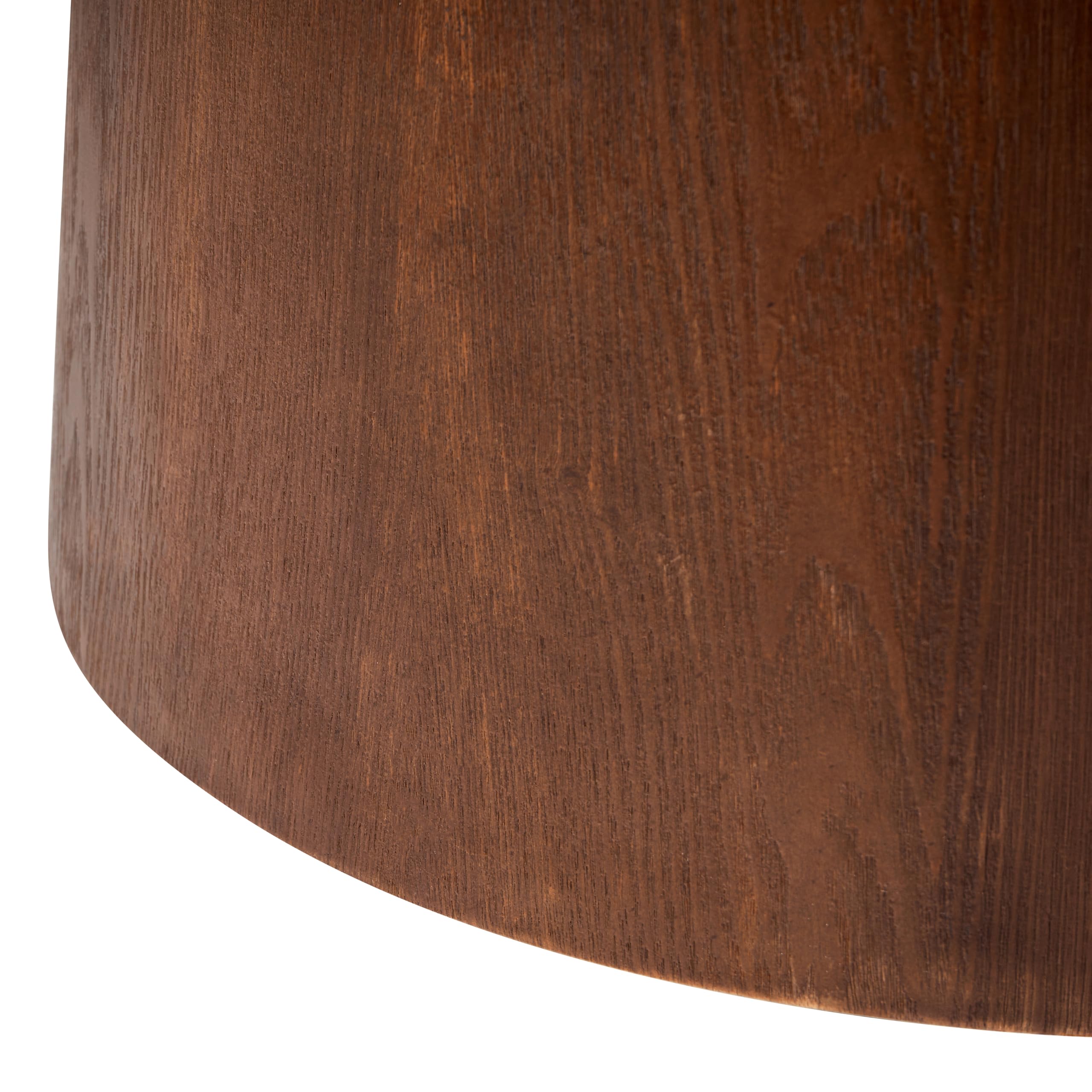 Beliani Table à Manger Ronde Minimaliste en MDF Effet Marbre Céramique 120 cm Placage en Frêne Foncé Blanche Wylie