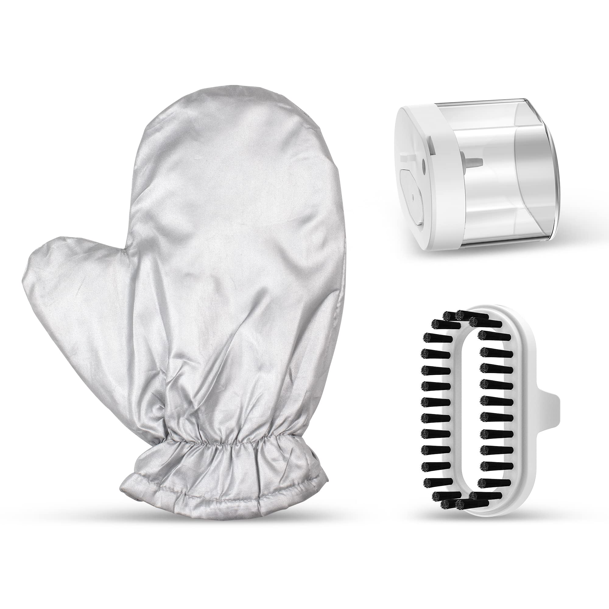 Newbealer Detachable Water Tank 180ml, Fabric Brush and 1pc Ironing Glove - 3 Piece Replacement Parts Only for Garment Steamer NB316A, Reusable Accessories