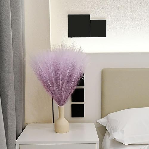 Miniatura 7 de Arreglo de césped sintético de las pampas de 18 pulgadas, tallos de césped pomposo artificiales esponjosos para decoración bohemia chic del hogar