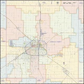 Mapping America Lubbock County ZIP Code Laminated Map (48" by 48")