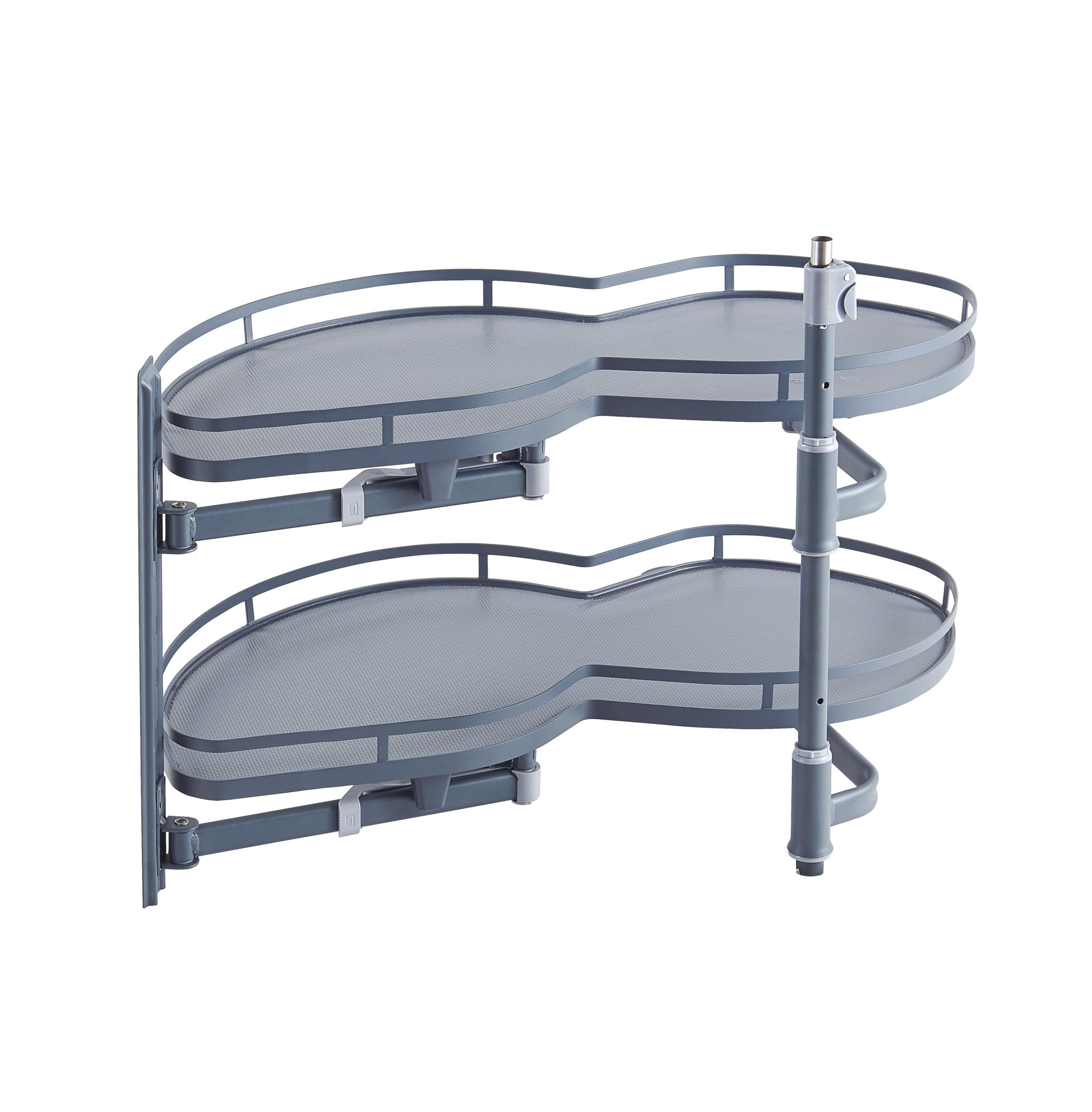 FittingsCo IVIRO, Kidney Corner Swing Out Unit, Solid Base Baskets, To Suit 800-1000mm Cabinets (To Suit 800mm Cabinet (LEFT))