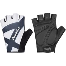 Guantes Ciclismo Roeckl Busano 2024 - Guantes Cortos para Bicicleta, Color Blanco/Negro