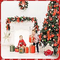 Vista 6 de PureGuard Colgadores de cuerda de adornos de Navidad, 200 piezas de ganchos de cuerda para adornos de árbol de Navidad, cintas para adornos