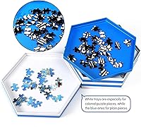 Vista 3 de Becko Puzzle Mat para rompecabezas de hasta 1500 piezas + bandejas de clasificación de rompecabezas