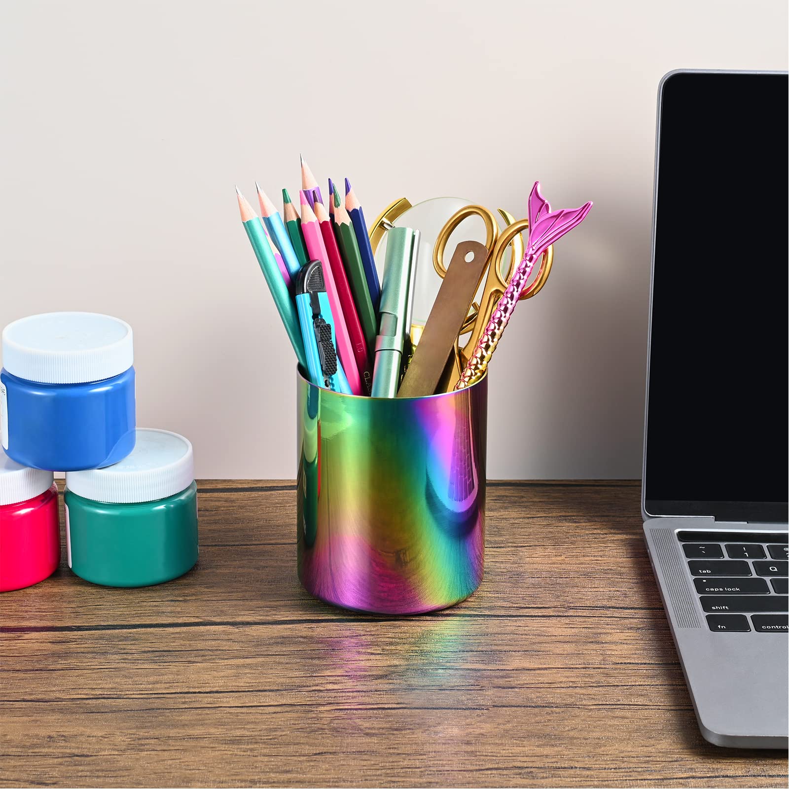 Lidwot Aurora Rainbow 304 Stainless Steel Pen Holder Set of 2 - Image 2