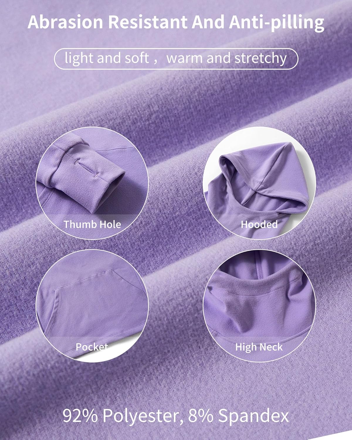 Rolanko Girls Hoodies Fleece Sweatshirts Long Sleeve Cozy lightweight Pullover Tops with Pocket Kids Warm Velvet Outwear - Image 5