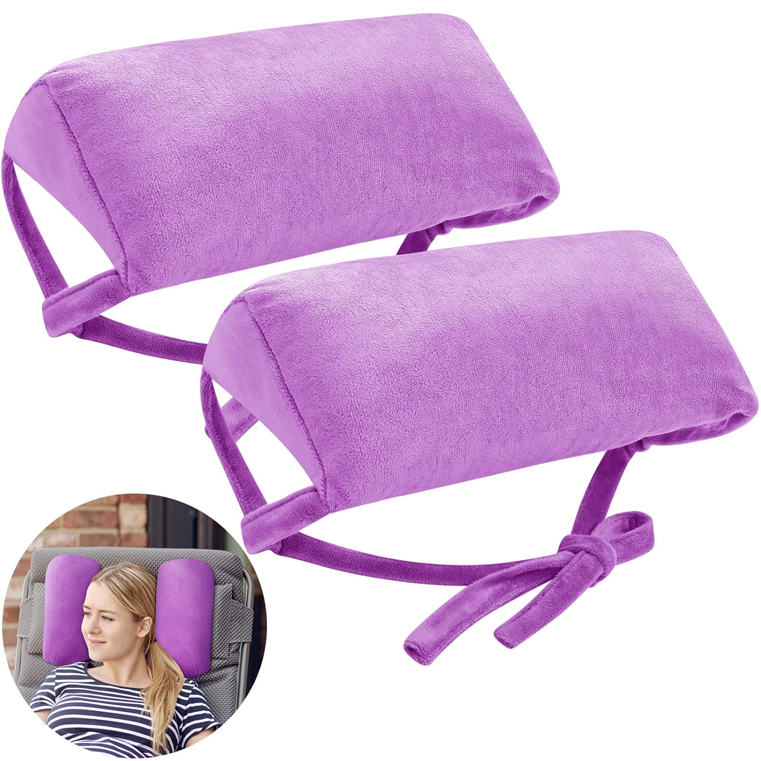 Qunclay 2 Pcs Anti Wrinkle Face Beauty Pillow 12 x 5.5 x 4