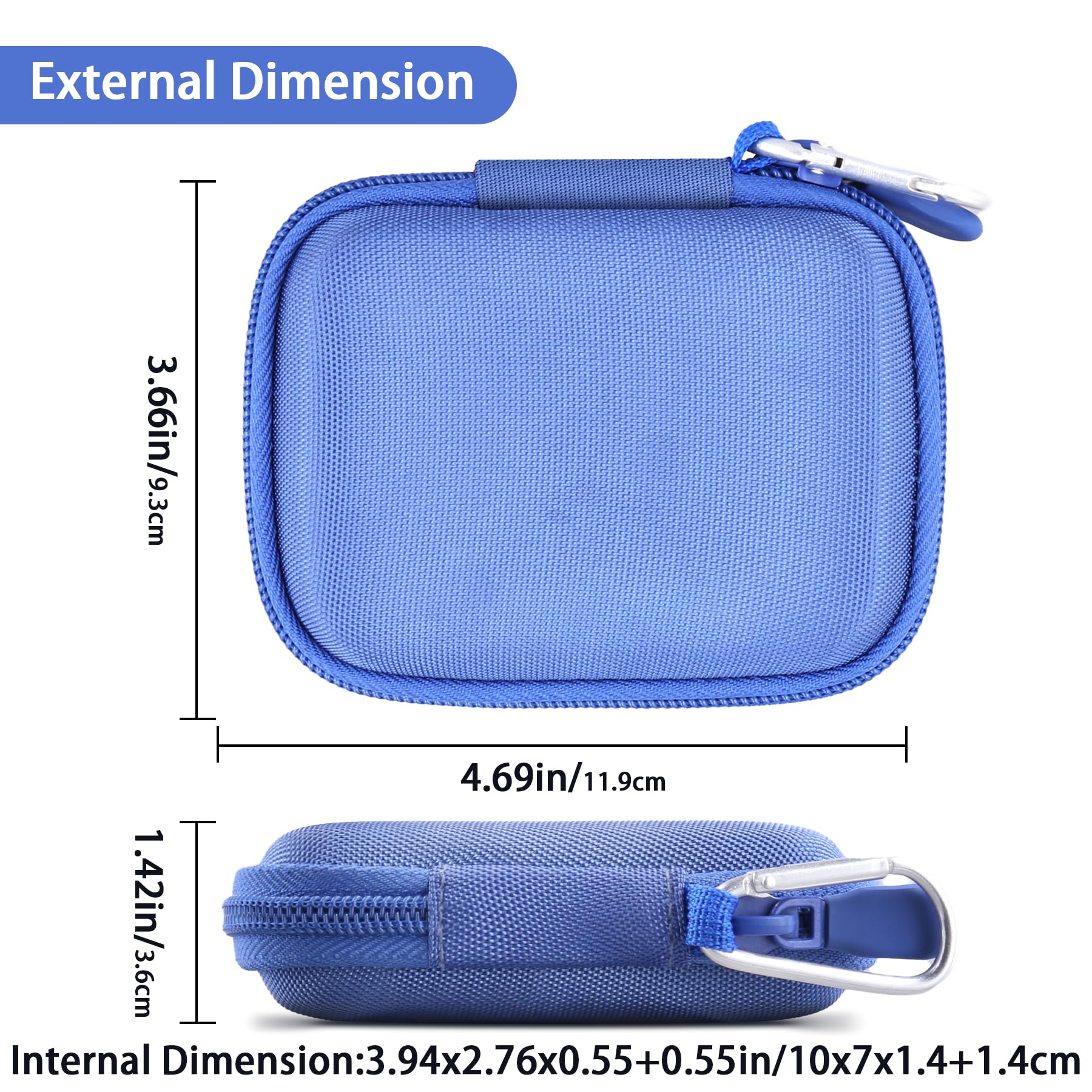 Aenllosi Custodia per Kingston Bifrost/Netac/SanDisk + SanDisk Extreme | Materiale resistente all'acqua, Protezione dalla polvere, Protezione da graffi, Tasca interna in rete, Chiusura con cerniera