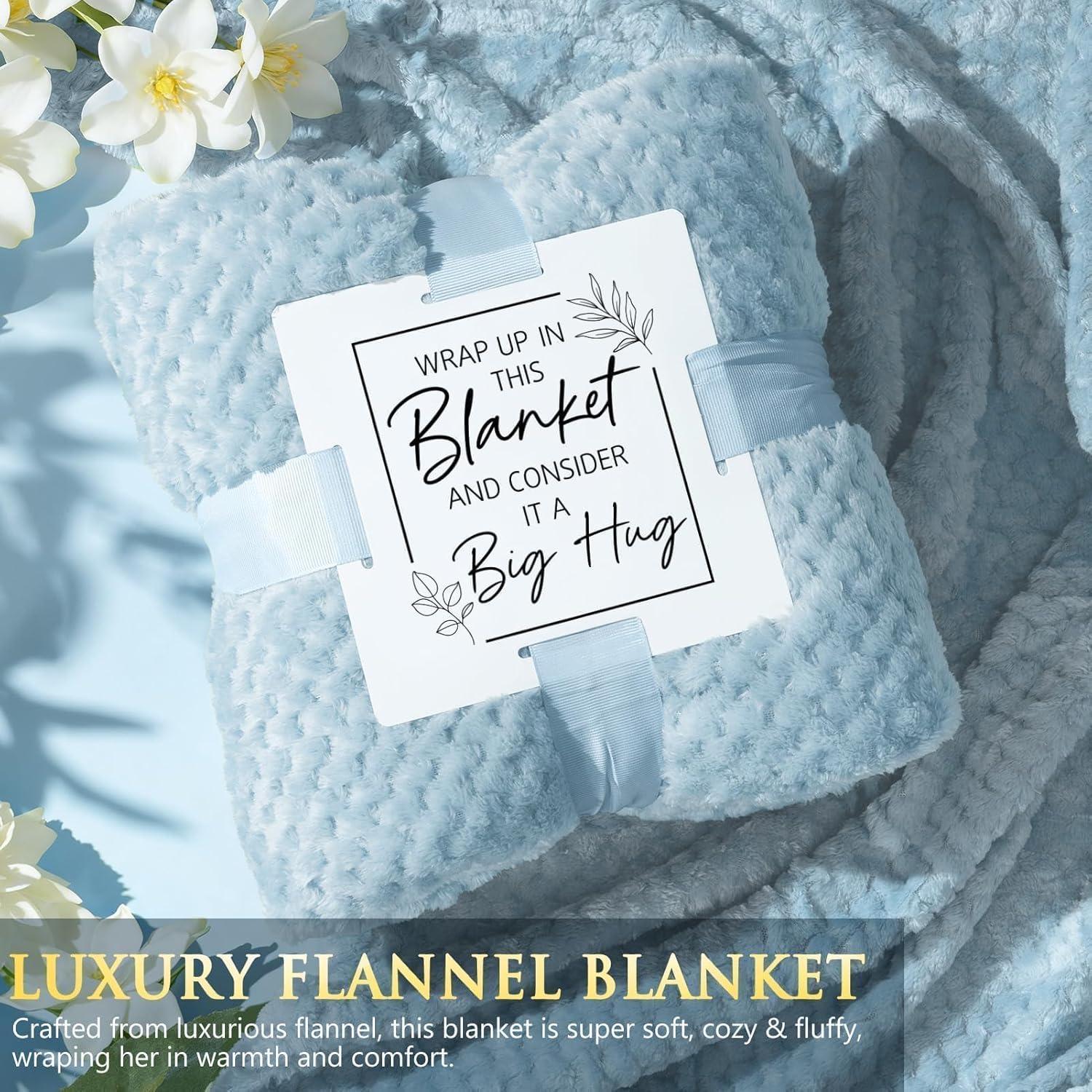 Valentine's Day Birthday Gifts for Women Self Care Package Get Well Soon Gift Baskets, Thinking of You Sympathy Spa Gift Set w/ Crochet Flower Bouquet, Unique Gifts for Women Her Wife Girlfriend Mom - Image 4