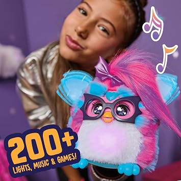 Furby Vibes Blue Razz Interactive Electronic Plush Toy for Girls & Boys 6+