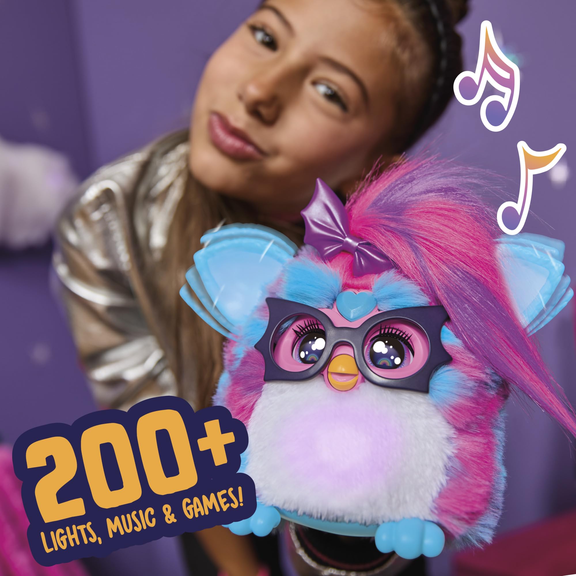 Furby Vibes Blue Razz Peluche Giocattolo Elettronico Interattivo per Bambini 6+