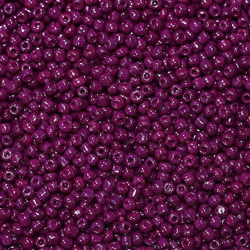 Miniatura 2 de Cuentas de semillas de color morado oscuro de 0.039 pulgadas, 3.53 onzas, alrededor de 8800 unidades, tamaño 120, cuentas de semillas pequeñas para