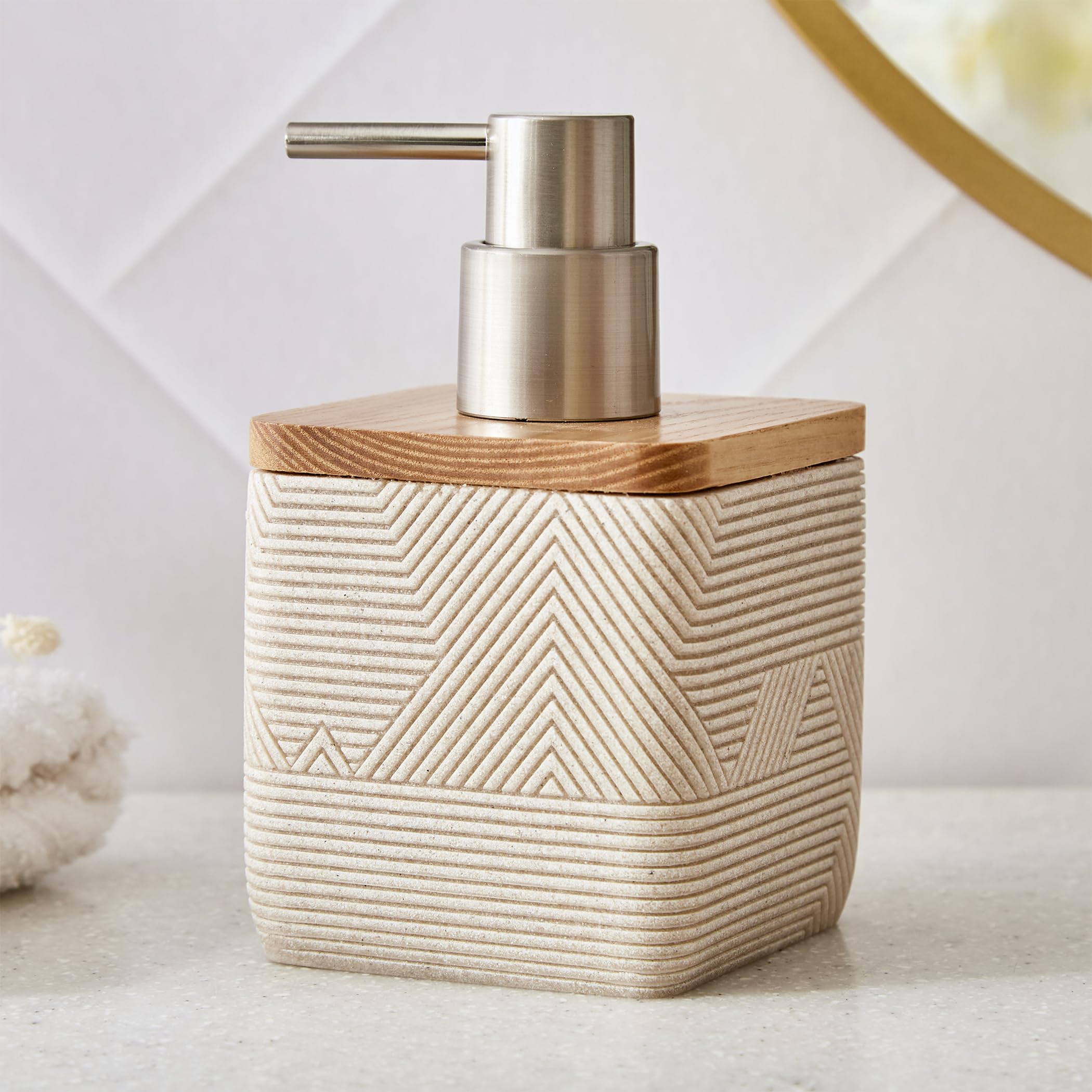 Home Centre Senegal Gaze Polyresin Soap Dispenser - 325ml-image-0