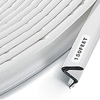 Vista 8 de BBTO Burlete para puertas y ventanas Burlete exterior en forma de V para puerta de garaje con espuma de bloqueo de espacio con ranura de sierra