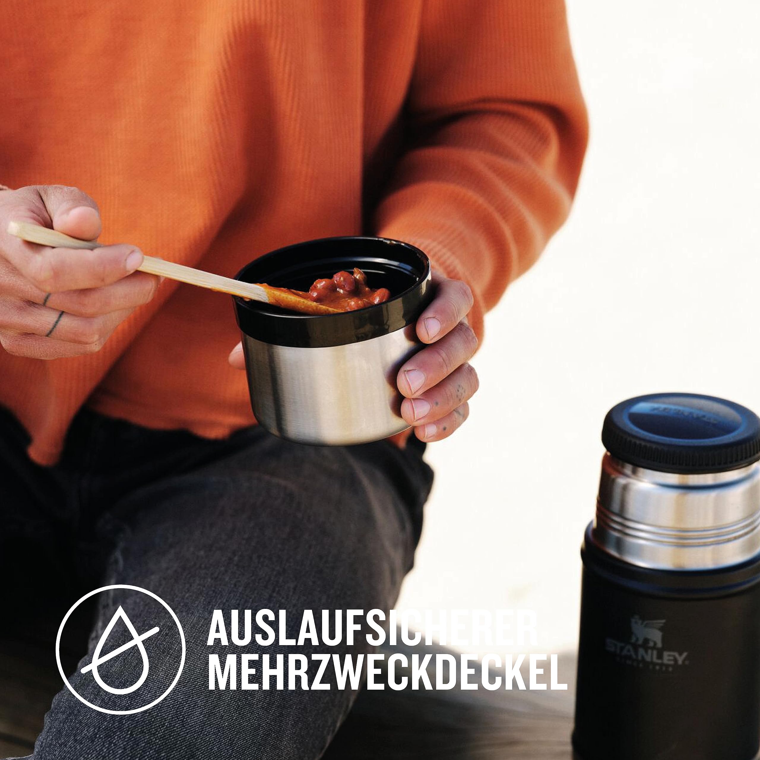 STANLEY 1913 Classic Legendary Thermobehälter Für Essen - Hält 15 Stunden Heiß Oder 18 Stunden Kalt - Edelstahl Warmhaltebehälter - BPA-Frei - Spülmaschinenfest